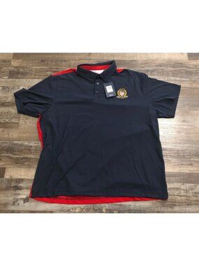 Chaps Golf Mens 2XL Blue & Red Short Sleeve Polo Shirt New with Tags